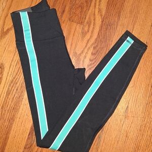 Under Armour Kids Leggings with Aqua Stripe